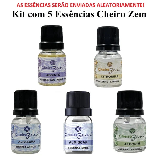 Essências Cheiro Zen Kits com 5 10 15 unidades ALEATÓRIAS 10ml Aromaterapia Óleos Essenciais - Image 2