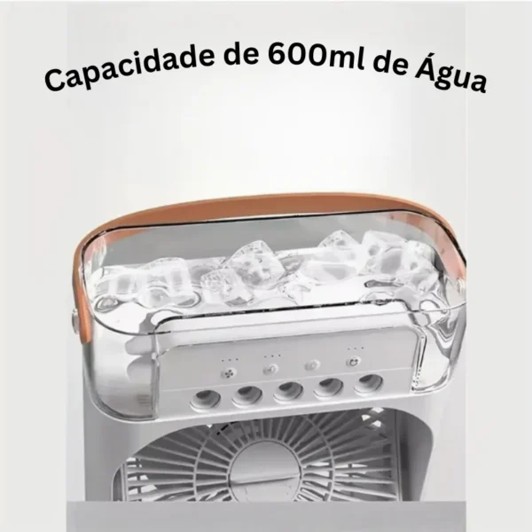 Ventilador de Nebulização Umidificador e Climatizador Sistema com 3 Velocidades Design Compacto Portátil Ideal para Dias Secos - Image 2