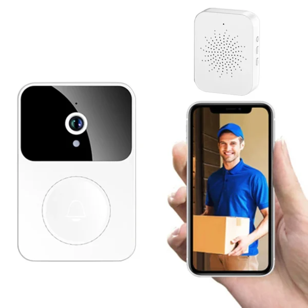Campainha Com Câmera Vídeo Porteiro Sem Fio Wi-Fi HD Inteligente Smart Home Vê Pelo Celular Recarregável - Image 5