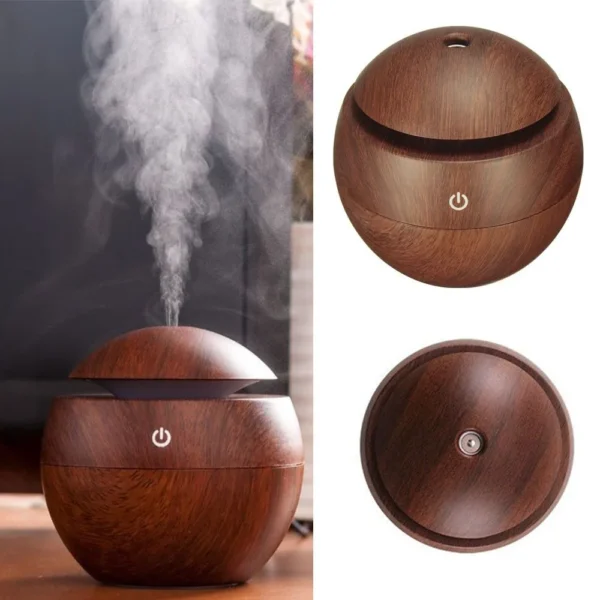 Umidificador Ar 130ml Difusor Ultrassônico Portátil Usb Led Purificador Aroma Mini Esfera - Image 2