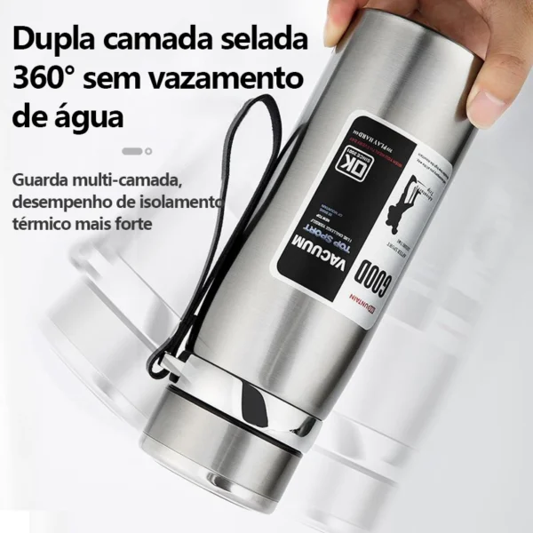 Garrafa Térmica 800ml Copo Isolamento Duplo Aço Inoxidável A Vácuo Vacuum Bottle Super Resistente top
