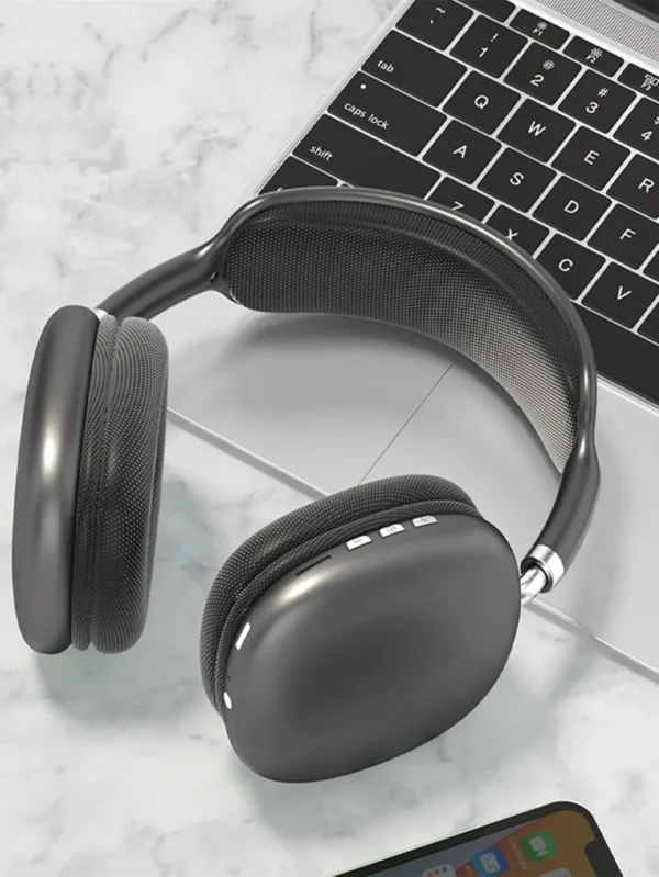 P9 sem fio bluetooth fones de ouvido com microfone com cancelamento de ruído fones de ouvido estéreo som esportes jogos suporta - Image 2