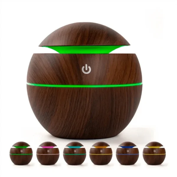 Umidificador Ar 130ml Difusor Ultrassônico Portátil Usb Led Purificador Aroma Mini Esfera - Image 4
