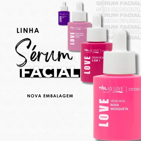 Sérum Facial 3 em 1 Vitamina C Rosa Mosqueta Ácido Hialurônico 30ml - Max Love - Image 5