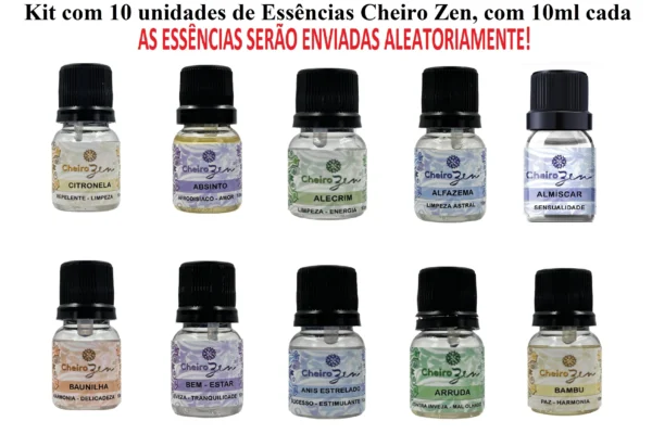 Essências Cheiro Zen Kits com 5 10 15 unidades ALEATÓRIAS 10ml Aromaterapia Óleos Essenciais - Image 3
