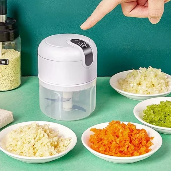 DAFUSHOP Mini Processador Triturador Sem Fio Elétrico 250ML De Alimentos Para Legumes Alho Gengibre