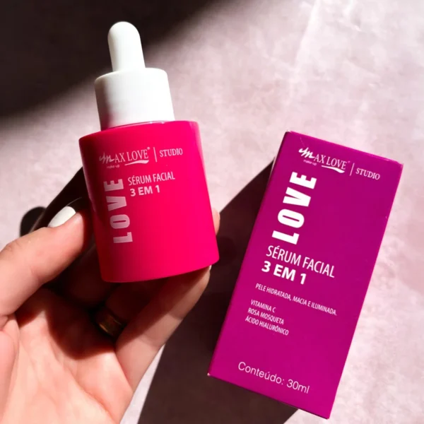 Sérum Facial 3 em 1 Vitamina C Rosa Mosqueta Ácido Hialurônico 30ml - Max Love - Image 2