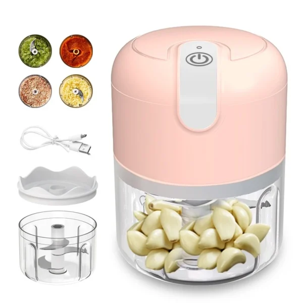 DAFUSHOP Mini Processador Triturador Sem Fio Elétrico 250ML De Alimentos Para Legumes Alho Gengibre - Image 3