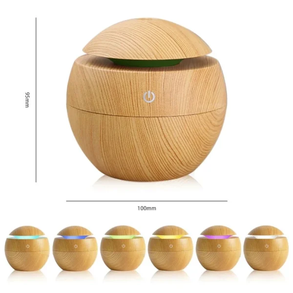 Umidificador Ar 130ml Difusor Ultrassônico Portátil Usb Led Purificador Aroma Mini Esfera - Image 5