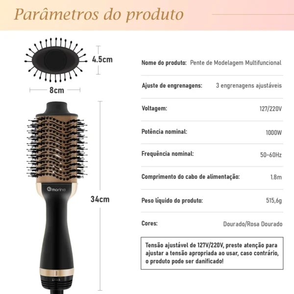 127/220v pente quente elétrico，escova secadora e alisadora，prancha de cabelo profissional，secador de cabelo. - Image 6