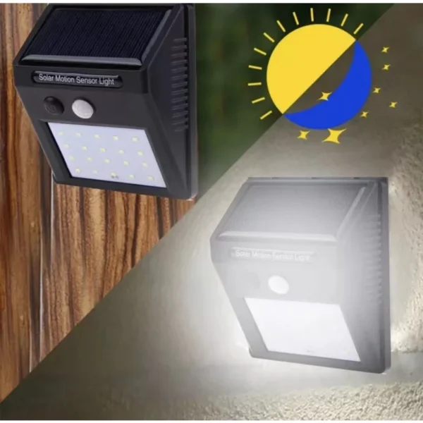 Luminária Solar Luz Led Com Sensor De Presença Automático 20led - Image 2