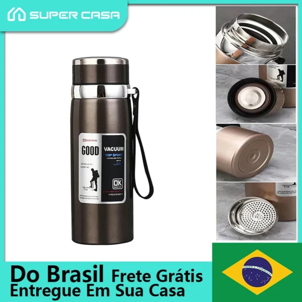Garrafa Térmica 800ml Copo Isolamento Duplo Aço Inoxidável A Vácuo Vacuum Bottle Super Resistente top - Image 2