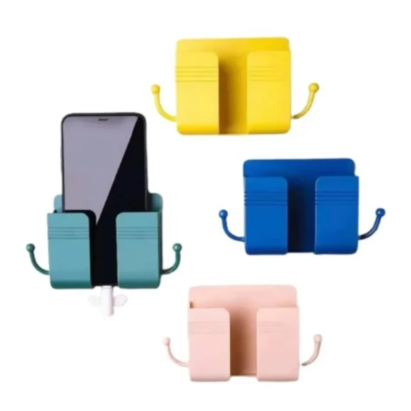 Kit 2 peças Suporte Adesivo Parede Multiuso Para Celular Controle Remoto - Image 4