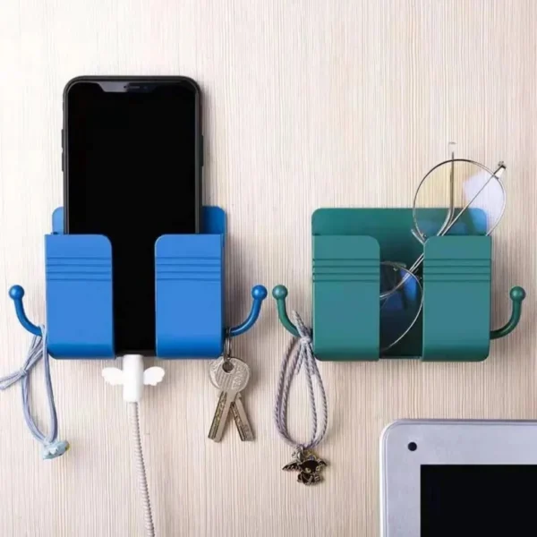 Kit 2 peças Suporte Adesivo Parede Multiuso Para Celular Controle Remoto