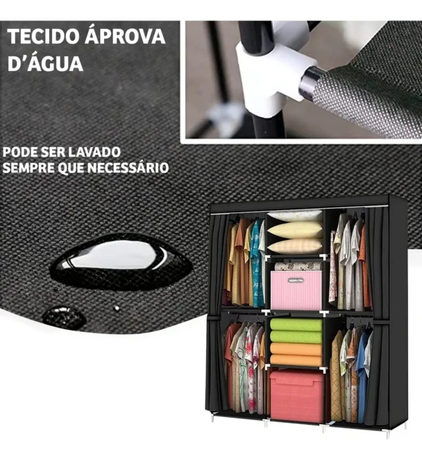 Guarda Roupa Dobrável Organizador Cabideiro - Alta Qualidade - Image 6