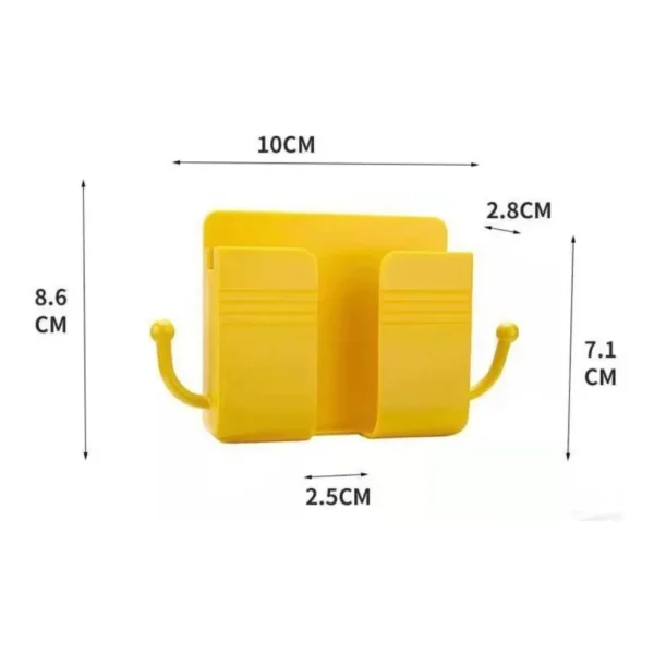 Kit 2 peças Suporte Adesivo Parede Multiuso Para Celular Controle Remoto - Image 2