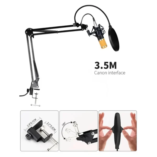 Interface Mesh Microfone Kit, V8 Plus Bm800, Com Interface - Image 2
