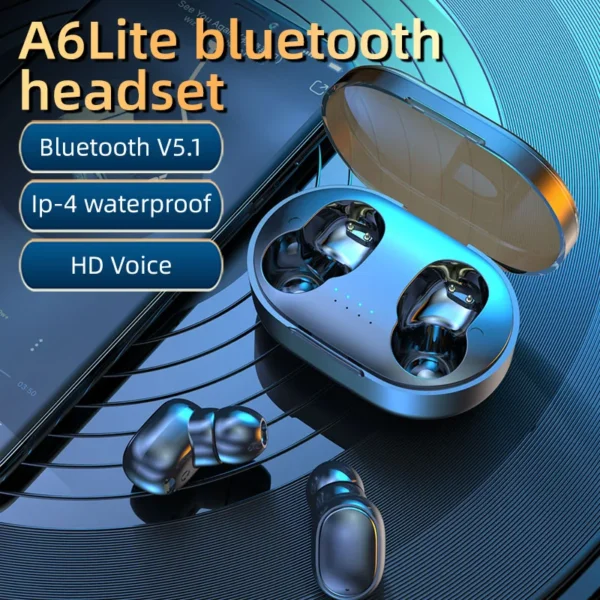 Verdadeiro Esporte Sem Fio Headset, Fone De Ouvido Bluetooth, Hi Fi 5.1, IPX4, Cabine De Carregamento Portátil - Image 2