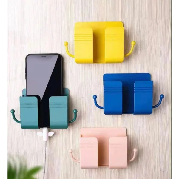 Kit 2 peças Suporte Adesivo Parede Multiuso Para Celular Controle Remoto - Image 3