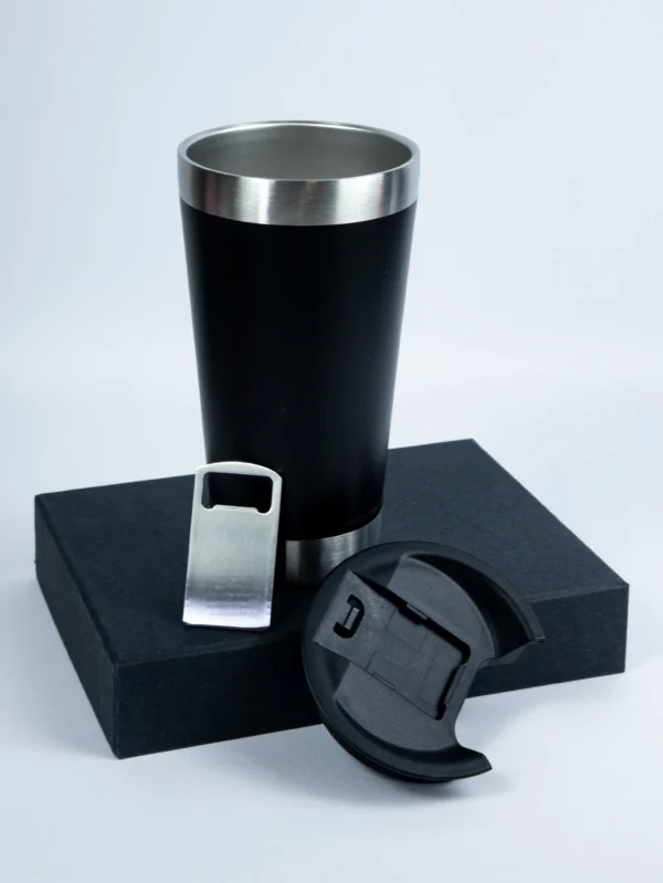 Copo Térmico 473ml COM TAMPA E Abridor Inox Para Cerveja Quente e Gelado - Image 6
