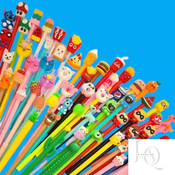 Kit 5/10/15/20pçs Caneta Gel misturado repetido / Esferográfica Vários estilos para escolar estudante escritório - Image 6
