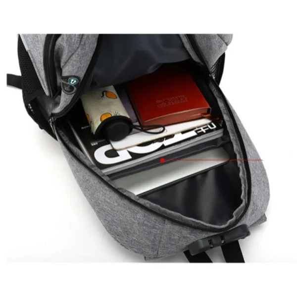 Mochila Notebook Yepp Unissex Senha Anti Furto Executiva 22 Litros USB Fone de Ouvido - Image 3