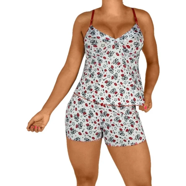Baby Doll Pijama Feminino Conjunto Roupa de Dormir - Image 2