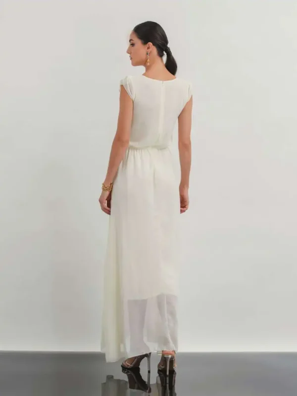 Vestido Longo Feminino Liso - Estilo Casual, Elegante e Versátil, perfeito para ocasiões especiais ou para um dia descontraído - Image 5