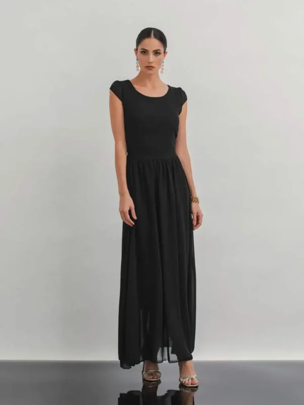Vestido Longo Feminino Liso - Estilo Casual, Elegante e Versátil, perfeito para ocasiões especiais ou para um dia descontraído