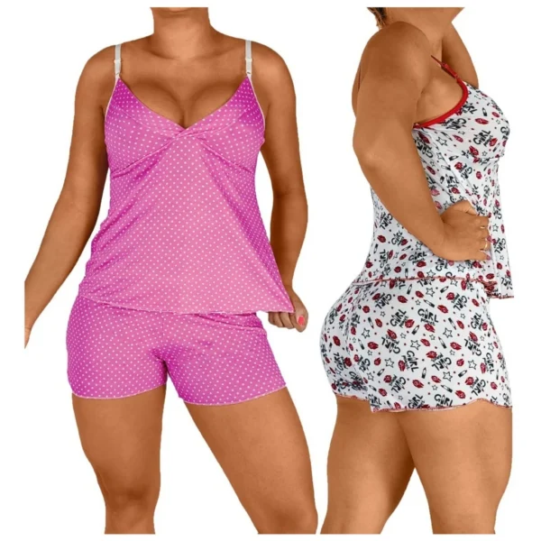 Baby Doll Pijama Feminino Conjunto Roupa de Dormir - Image 3