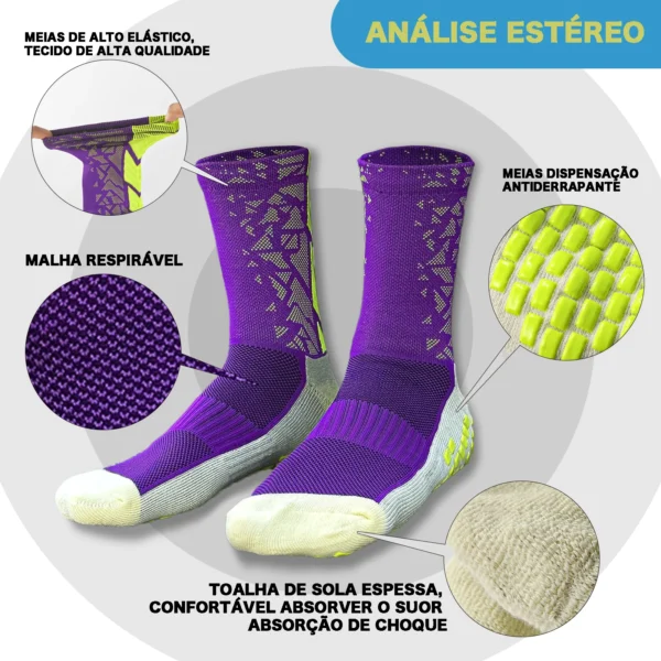 Longo Meias Esportivas De Futebol Antiderrapantes Respiráveis Com Almofadas De Borracha Para Corrida De Basquete E rugby