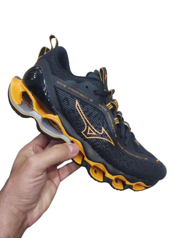 Tênis Masculino Wave Pro 13 Preto/ Laranja Alta Qualidade