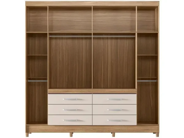 Guarda-roupa Casal com Espelho 6 Portas - Image 6