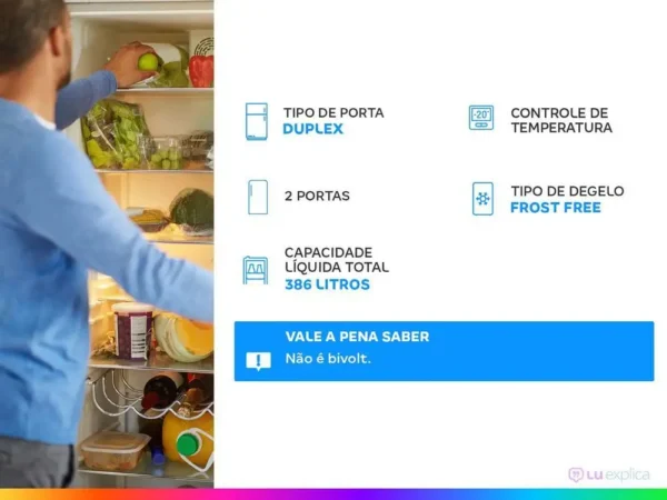 Geladeira/Refrigerador Consul Frost Free Duplex Branco 386L CRM44AB - 220V - Image 2