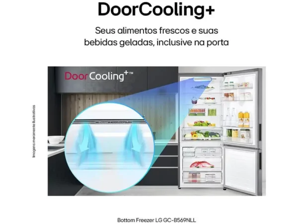Geladeira/Refrigerador LG Frost Free Smart Inverse Prata 451L Inox Look GC-B569NLLM.APZFSBS - 220V - Image 6