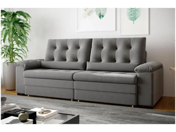 Sofá 2 Lugares Retrátil Reclinável Suede Phormatta Colômbia