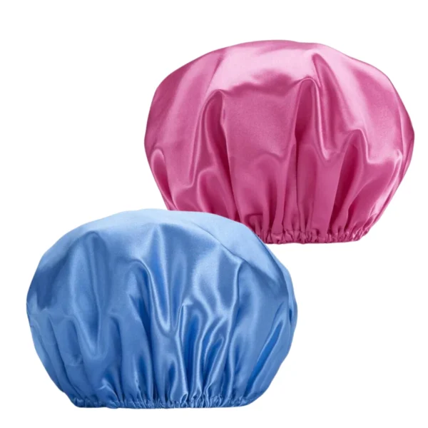 Kit 2 Unidades Touca De Cetim Para Cabelo Antifrizz Dormir Banho