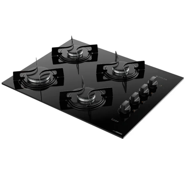 Cooktop 4 Bocas Atlas Preto com Mesa de Vidro U Top Bivolt - Image 2