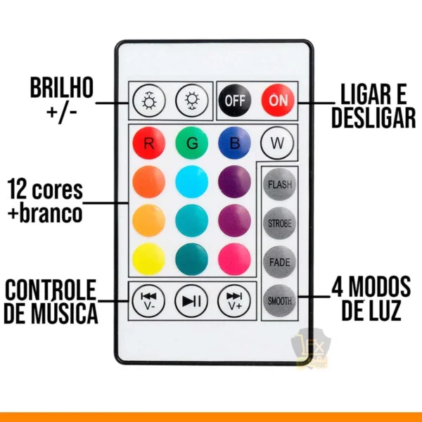 Lampada Luz Led Rgb Bluetooth Música Caixa Som Festa Musica - Image 6