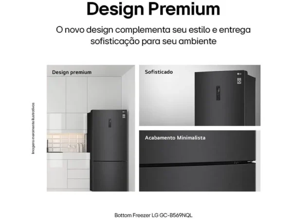 Geladeira/Refrigerador LG Frost Free Smart Preta - 110V - Image 5