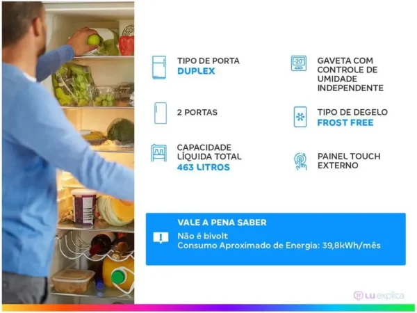 Geladeira/Refrigerador Midea Frost Free Duplex - 110V - Image 2