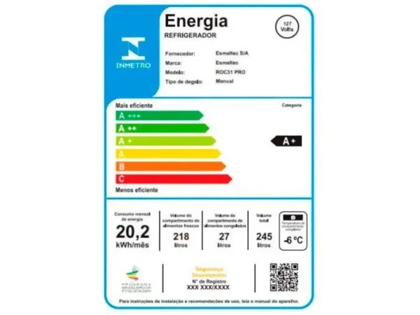 Geladeira/Refrigerador Esmaltec Degelo Manual Branca 245L - 110V - Image 5