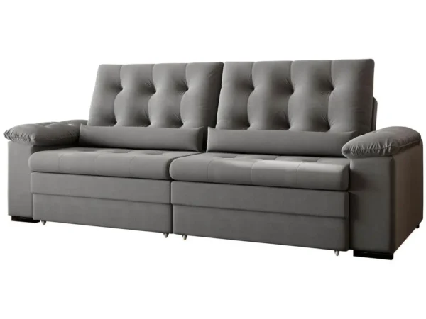 Sofá 2 Lugares Retrátil Reclinável Suede Phormatta Colômbia - Image 5
