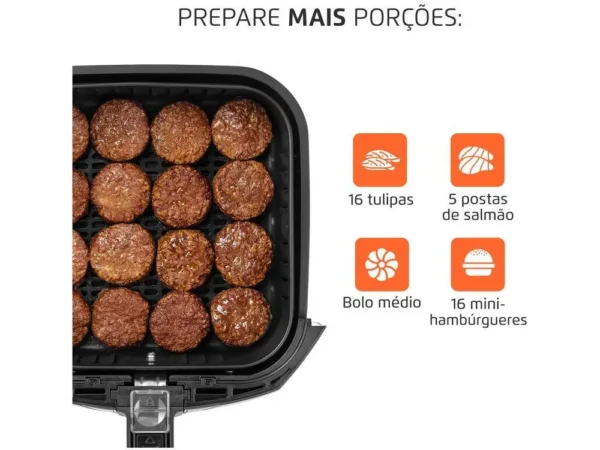 Fritadeira Elétrica sem Óleo/Air Fryer Mondial Family AFN-40-BI Preto 4L com Timer - 110V - Image 3