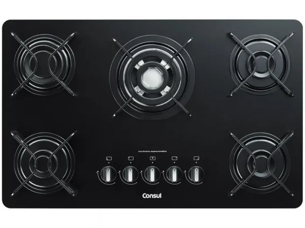 Cooktop 5 Bocas a Gás Natural e GLP Consul Vidro - Bivolt - Image 2