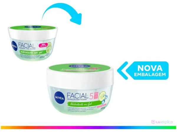 Gel Hidratante Facial Nivea Ácido Hialurônico e Pepino 100g - Image 2