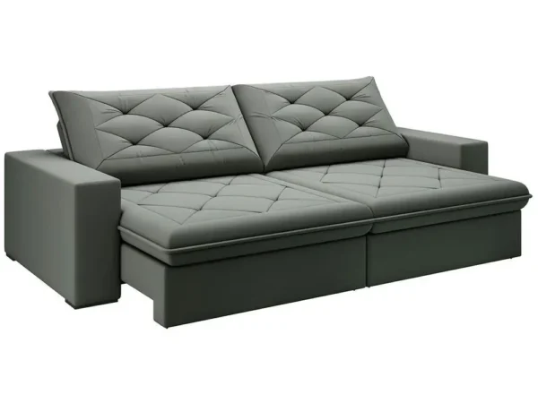 Sofá 4 Lugares Retrátil Reclinável Suede Veludo Premier Flexforma Estofados - Image 3