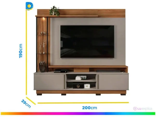Painel para TV até 70” DJ Móveis Martino 4 Prateleiras - Image 6