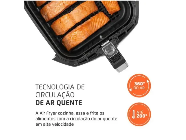 Fritadeira Elétrica sem Óleo/Air Fryer Mondial Family AFN-40-BI Preto 4L com Timer - 110V - Image 5