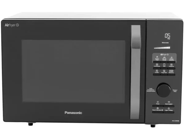 Micro-ondas AirFryer 4 em 1 Panasonic CD89 Black Glass 30L - 110V